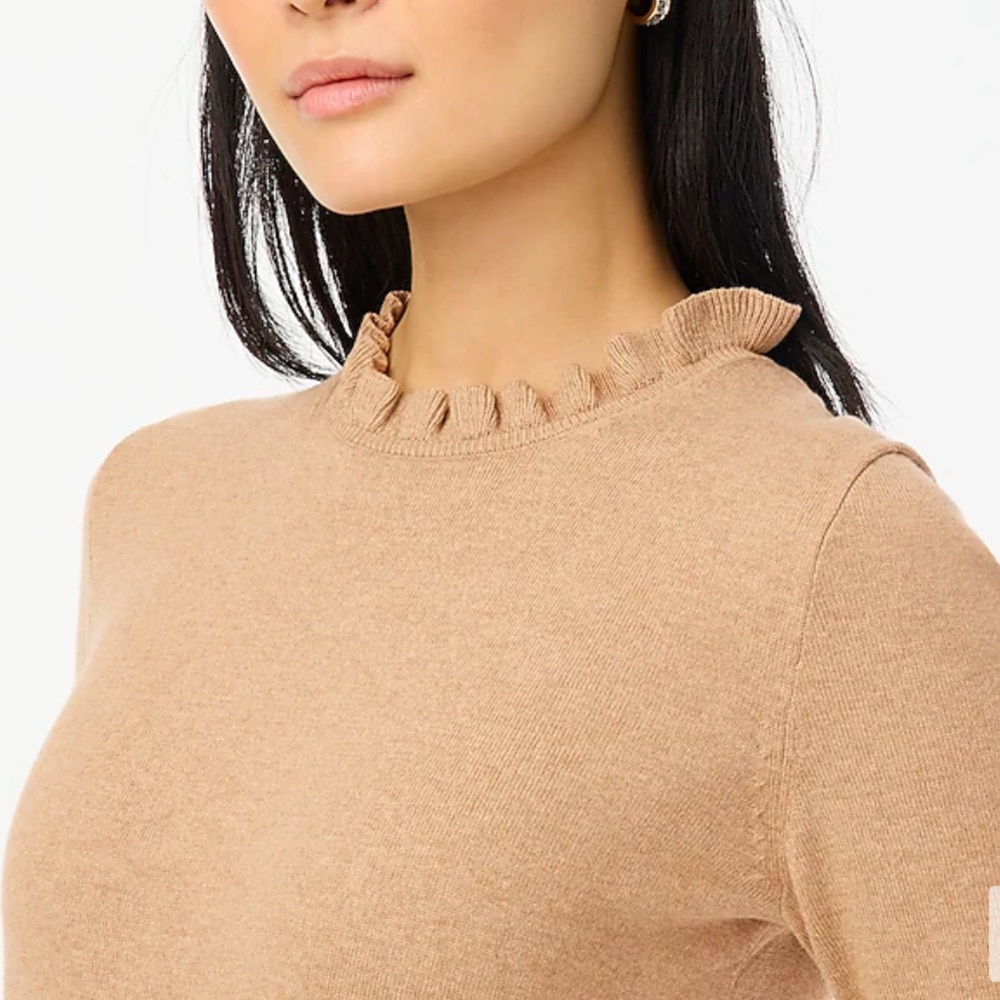J. Crew Ruffleneck Sweater, Size M, NWT